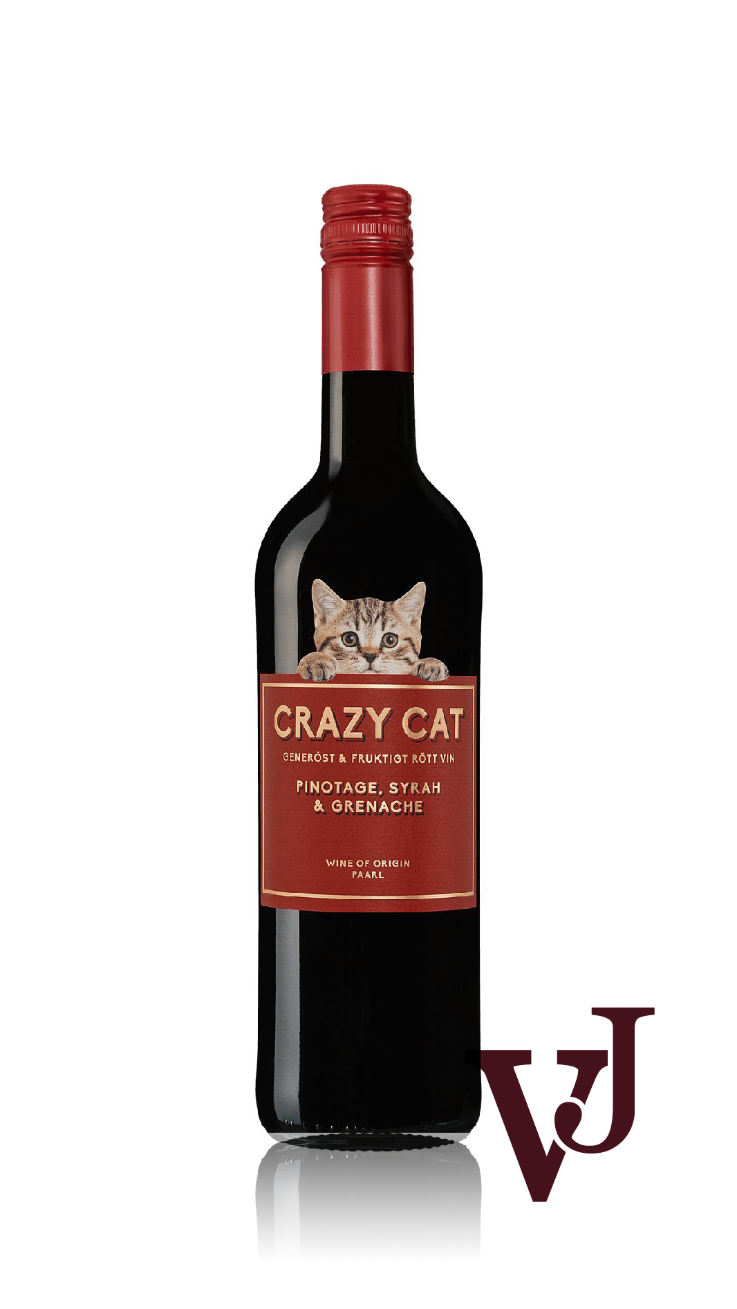 Rött Vin - Crazy Cat Red Blend 2023 artikel nummer 253601 från producenten Boland Vineyard International Pty Ltd från området Sydafrika